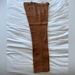 Massimo Dutti caramel Linen Trousers size 40/M